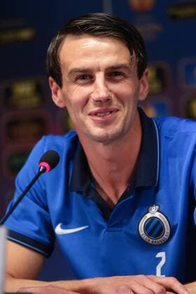 - BRUGGE, BELGIUM: Club s Davy De Fauw pictured during a press conference PK Pressekonferenz of Club Brugge, in Brugge stadium, Wednesday 15 April 2015. Belgian first league soccer team Club Brugge will play tomorrow a first leg quarter final game of Uefa Europa League competition against Ukrainian soccer club Dnipro. BRUNOxFAHY x78559833x