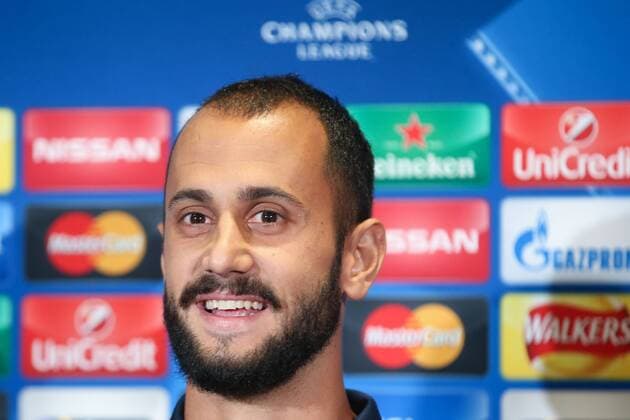 - MANCHESTER, UNITED KINGDOM: Club s Victor Vazquez Solsona pictured during a press conference PK Pressekonferenz of Belgian soccer team Club Brugge KV in Manchester, United Kingdom, Monday 17 August 2015. Tomorrow Club is playing British soccer club Manchester United ManU FC, the first leg game of the play-offs for the UEFA Champions League competition. BRUNOxFAHY x84295705x