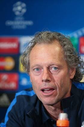- MANCHESTER, UNITED KINGDOM: Club s head coach Michel Preud homme pictured during a press conference PK Pressekonferenz of Belgian soccer team Club Brugge KV in Manchester, United Kingdom, Monday 17 August 2015. Tomorrow Club is playing British soccer club Manchester United ManU FC, the first leg game of the play-offs for the UEFA Champions League competition. BRUNOxFAHY x84296152x