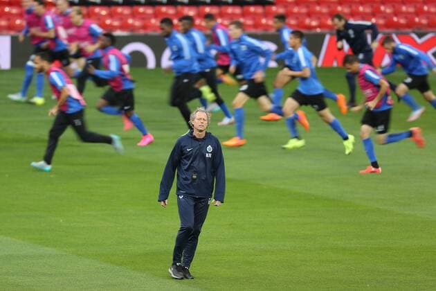 - MANCHESTER, UNITED KINGDOM: Club s head coach Michel Preud homme pictured during a training session of Belgian soccer team Club Brugge KV in Manchester, United Kingdom, Monday 17 August 2015. Tomorrow Club is playing British soccer club Manchester United ManU FC, the first leg game of the play-offs for the UEFA Champions League competition. BRUNOxFAHY x84299423x