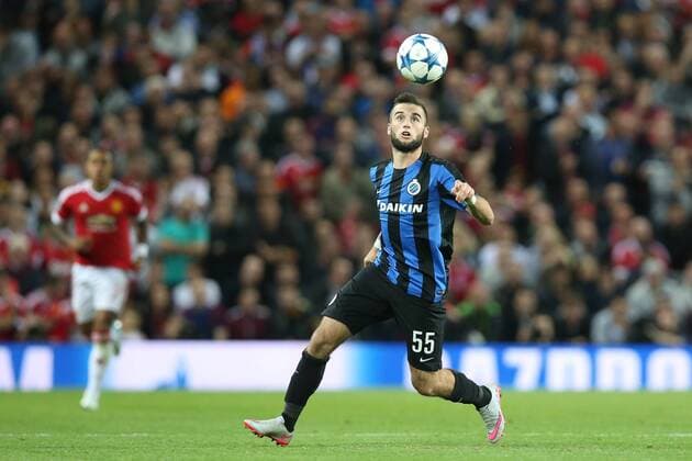- MANCHESTER, UNITED KINGDOM: Club s Tuur Dierckx pictured in action during a soccer game between British club Manchester United ManU FC and Belgian team Club Brugge KV in Manchester, United Kingdom, Tuesday 18 August 2015, the first leg of the play-offs for the UEFA Champions League competition. BRUNOxFAHY x84381032x