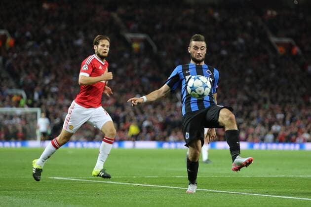 - MANCHESTER, UNITED KINGDOM: Club s Tuur Dierckx pictured in action during a soccer game between British club Manchester United ManU FC and Belgian team Club Brugge KV in Manchester, United Kingdom, Tuesday 18 August 2015, the first leg of the play-offs for the UEFA Champions League competition. BRUNOxFAHY x84382090x