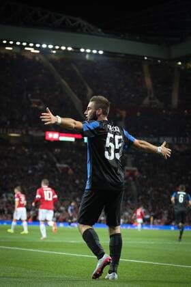 - MANCHESTER, UNITED KINGDOM: Club s Tuur Dierckx reacts during a soccer game between British club Manchester United ManU FC and Belgian team Club Brugge KV in Manchester, United Kingdom, Tuesday 18 August 2015, the first leg of the play-offs for the UEFA Champions League competition. BRUNOxFAHY x84382666x