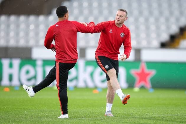 - BRUGGE, BELGIUM: Manchester s Wayne Rooney pictured during a training session of British soccer club Manchester United ManU in Brugge, Tuesday 25 August 2015. Tomorrow Belgian first league soccer team Club Brugge will play the return game of the play-offs of the Uefa Champions League competition against British soccer club Manchester United FC. Manchester United won the first leg 3-1. BRUNOxFAHY x84610956x