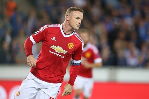 - BRUGGE, BELGIUM: Manchester s Wayne Rooney celebrates after scoring during a soccer game between Belgian first league team Club Brugge KV and British club Manchester United ManU FC in Brugge, Wednesday 26 August 2015, the return game of the play-offs of the UEFA Champions League competition. Manchester United won the first leg 3-1. BRUNOxFAHY x84637915x