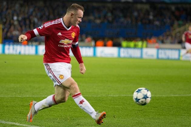 - BRUGGE, BELGIUM: Manchester s Wayne Rooney pictured in action during a soccer game between Belgian first league team Club Brugge KV and British club Manchester United ManU FC in Brugge, Wednesday 26 August 2015, the return game of the play-offs of the UEFA Champions League competition. Manchester United won the first leg 3-1. KURTxDESPLENTER x84639254x