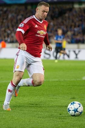 - BRUGGE, BELGIUM: Manchester s Wayne Rooney pictured in action during a soccer game between Belgian first league team Club Brugge KV and British club Manchester United ManU FC in Brugge, Wednesday 26 August 2015, the return game of the play-offs of the UEFA Champions League competition. Manchester United won the first leg 3-1. KURTxDESPLENTER x84639257x