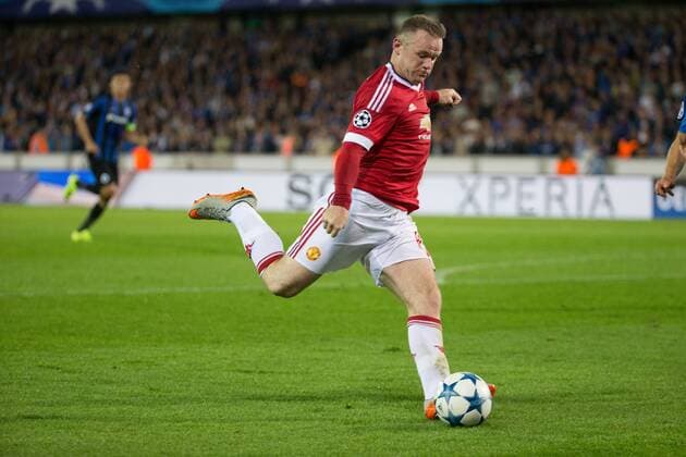 - BRUGGE, BELGIUM: Manchester s Wayne Rooney pictured in action during a soccer game between Belgian first league team Club Brugge KV and British club Manchester United ManU FC in Brugge, Wednesday 26 August 2015, the return game of the play-offs of the UEFA Champions League competition. Manchester United won the first leg 3-1. KURTxDESPLENTER x84639263x
