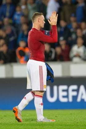 - BRUGGE, BELGIUM: Manchester s Wayne Rooney celebrates after winning a soccer game between Belgian first league team Club Brugge KV and British club Manchester United ManU FC in Brugge, Wednesday 26 August 2015, the return game of the play-offs of the UEFA Champions League competition. Manchester United won the first leg 3-1. KURTxDESPLENTER x84639629x