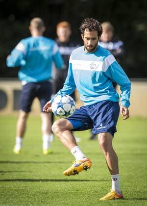- GENT, BELGIUM: Gent s Rafinha Rafael Scapini de Almeida pictured in action during a training of KAA Gent, in Gent, Tuesday 15 September 2015. Tomorrow Belgian first league soccer team KAA Gent will play the first game in the group stage of the Uefa Champions League competition against French Olympique Lyon. JASPERxJACOBS x85227895x
