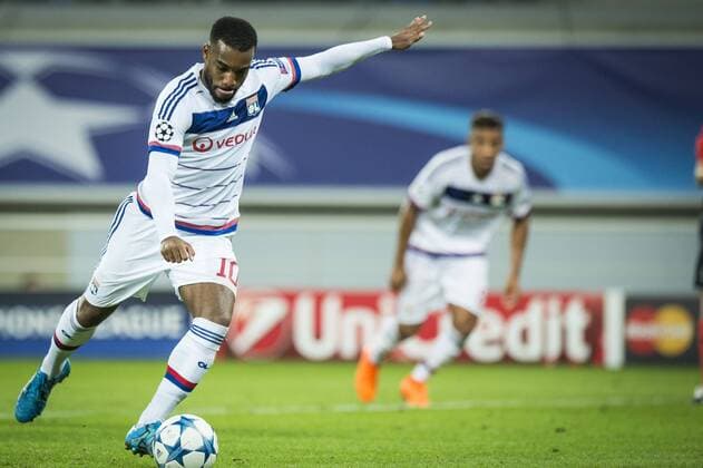 - GENT, BELGIUM: Lyon s Alexandre Lacazette pictured in action during the first game in the group stage of the Uefa Champions League competition, in group H, between Belgian first league soccer team KAA Gent and Olympique Lyon, in Gent, Wednesday 16 September 2015. JASPERxJACOBS x85282550x