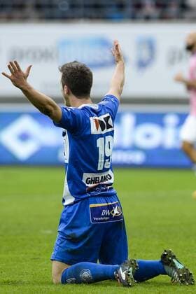 - GENT, BELGIUM: Gent s Brecht Dejaegere looks dejected during the Jupiler Pro League match between KAA Gent and RSC Anderlecht, in Gent, Sunday 09 November 2014, on day 15 of the Belgian soccer championship. LAURIExDIEFFEMBACQ x66490922x