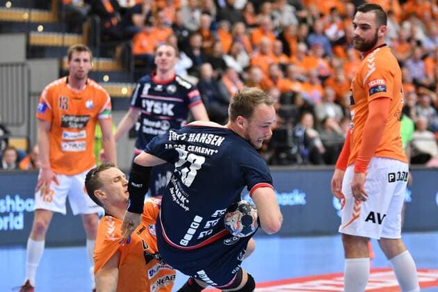IFK Kristianstad - SG Flensburg-Handewitt, EHF Champions League; Kristianstad, 24.03.18 Kristianstad, 24.03.18, Handball, VELUX EHF Champions League, Saison 2017 2018, Achtelfinale, IFK Kristianstad - SG Flensburg-Handewitt : Henrik Toft Hansen (SG Flensburg-Handewitt, 23), Philip Henningsson (IFK Kristianstad, 06), Mario Lipovac (IFK Kristianstad, 04), Holger Glandorf (SG Flensburg-Handewitt, 09), Olafur Gudmundsson (IFK Kristianstad, 13)