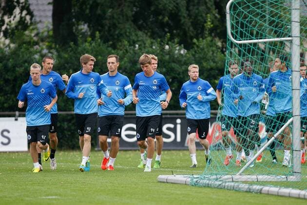 - BRUGGE, BELGIUM: Club s players pictured during a training session of Belgian First Division soccer team Club Brugge in Brugge, Wednesday 07 August 2013. Tomorrow Club Brugge plays the return game of the third qualifying round against Polish team WKS Slask Wroclaw in the UEFA Europa League. BRUNOxFAHY x45094271x