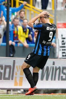 - BRUGGE, BELGIUM: Club s Tom De Sutter reacts during the Jupiler Pro League match between Club Brugge KV and SV Zulte Waregem, in Brugge, Sunday 11 August 2013, on the third day of the Belgian soccer championship. BRUNOxFAHY x45164246x