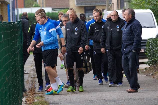 - BRUGGE, BELGIUM: Club s players pictured at the stadium of Belgian first division soccer team Club Brugge KV, Thursday 19 September 2013. Today Club announced the dismissal of Spanish head coach Juan Carlos Garrido. KURTxDESPLENTER x46059387x