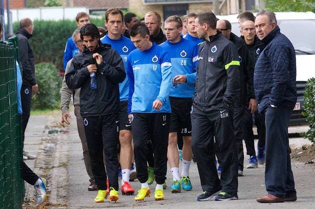 - BRUGGE, BELGIUM: Club s players pictured at the stadium of Belgian first division soccer team Club Brugge KV, Thursday 19 September 2013. Today Club announced the dismissal of Spanish head coach Juan Carlos Garrido. KURTxDESPLENTER x46059395x