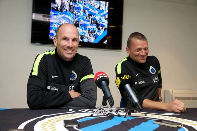 - BRUGGE, BELGIUM: Club s assistant coach Philippe Clement and Club s midfielder coach Stephan Van der Heyden pictured during a press conference PK Pressekonferenz of Belgian first division soccer team Club Brugge KV, Friday 20 September 2013, in Brugge. Yesterday Club announced the dismissal of Spanish head coach Juan Carlos Garrido. Garrido will be succeeded by Michel Preud homme. KURTxDESPLENTER x46269114x
