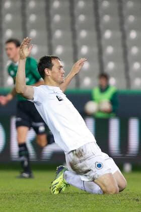 - BRUGGE, BELGIUM: Club s Tom De Sutter reacts during the Jupiler Pro League match between Cercle Brugge and Club Brugge, in Brugge, Thursday 31 October 2013, on the thirteenth day of the Belgian soccer championship. BRUNOxFAHY x50003733x