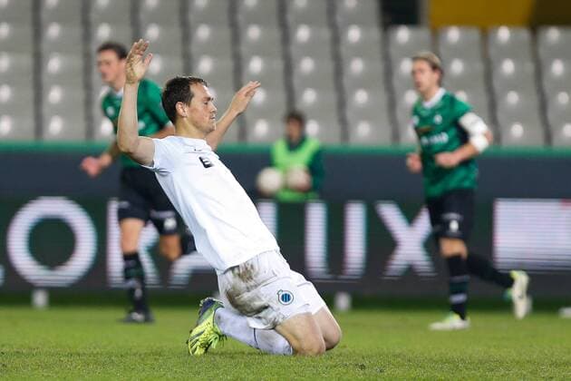 - BRUGGE, BELGIUM: Club s Tom De Sutter reacts during the Jupiler Pro League match between Cercle Brugge and Club Brugge, in Brugge, Thursday 31 October 2013, on the thirteenth day of the Belgian soccer championship. BRUNOxFAHY x50003740x