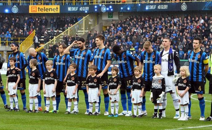 - BRUGGE, BELGIUM: Club s players pictured at the start of the Jupiler Pro League match between Club Brugge and Standard de Liege, in Brugge, Sunday 04 March 2012, on the 28th day of the Belgian soccer championship. MICHELxKRAKOWSKI x33661582x