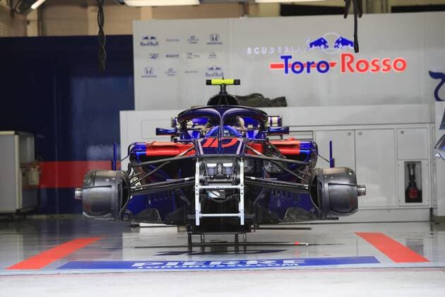 Fahrzeug von Pierre Gasly (Scuderia Toro Rosso) , Grosser Preis von Bahrain 2018, Freies Training, 07.04.18, Foto:Illmann Eibner Sachir Copyright: xEIBNER Illmannx EP_EER
