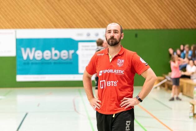 Stefan Eidt (TG Nuertingen Trainer), entaeuscht, Niederlage, SG H2Ku Herrenberg Kuties vs. TG Nuertingen, Handball, 2.Bundesliga, Frauen, HBF, Saison 17 18, 21.04.2018, SG H2Ku Herrenberg Kuties vs. TG Nuertingen, Handball, 2.Bundesliga, Frauen, HBF, Saison 17 18, 21.04.2018 Herrenberg Copyright: xFrankx Eibner-Pressefotox EP_wfk