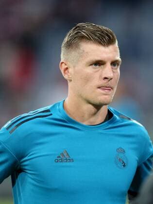 Toni Kroos ( Real Madrid CF 8 ) vor dem Spiel, FC Bayern Muenchen vs. Real Madrid CF, Champions League, Halbfinale, Fussball, 25.04.2018, FC Bayern Muenchen vs. Real Madrid CF, Champions League, Halbfinale, Fussball, 25.04.2018 Muenchen Copyright: xLanger Eibner-Pressefotox EP_HLR