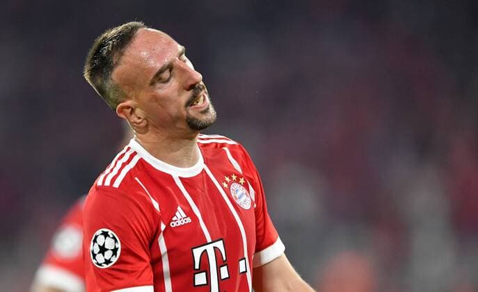 Bilder des Tages - SPORT Franck Ribery (FC Bayern), enttäuscht FC Bayern München - Real Madrid UEFA-Champions League, CL, Halbfinale, 1 2 Finale, Hinspiel, Saison 2017 2018, Fußball, Fussball, soccer, Herren, Deutschland, Germany, München, 25.4.2017 Allianz Arena
