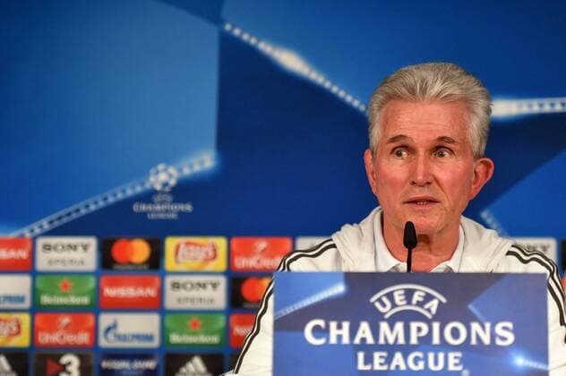 Jupp Heynckes (Trainer FC Bayern) bei der PK Pressekonferenz, PK, vor dem Spiel Real Madrid - FC Bayern UEFA-Champions League, CL, Halbfinale, 1 2 Finale, Rückspiel, Saison 2017 2018, Fußball, Fussball, soccer, Herren, Deutschland, Germany, Madrid, 30.4.2018 Stadion Bernabeu