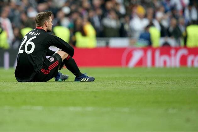 Torwart Sven Ulreich (FC Bayern Muenchen 26) nach dem Ausscheiden, Real Madrid CF vs FC Bayern Muenchen, Champions League, Halbfinale, Fussball, 01.05.2018, Real Madrid CF vs FC Bayern Muenchen, Champions League, Halbfinale, Fussball, 01.05.2018 Madrid Copyright: xLanger Eibner-Pressefotox EP_HLR