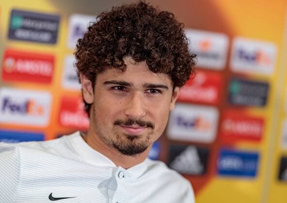 02.05.2018, Red Bull Arena, Salzburg, AUT, UEFA EL, FC Salzburg vs Olympique Marseille, Halbfinale, Rueckspiel, Pressekonferenz, im Bild Andre Ramalho (FC Salzburg) Andre Ramalho (FC Salzburg) during Pressconference before the UEFA Europa League Semifinal, 2nd Leg Match between FC Salzburg and Olympique Marseille at the Red Bull Arena in Salzburg, Austria on 2018 05 02. Salzburg
