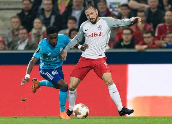 03.05.2018, Red Bull Arena, Salzburg, AUT, UEFA EL, FC Salzburg vs Olympique Marseille, Halbfinale, Rueckspiel, im Bild during the UEFA Europa League Semifinal, 2nd Leg Match between FC Salzburg and Olympique Marseille at the Red Bull Arena in Salzburg, Austria on 2018 05 03. Salzburg