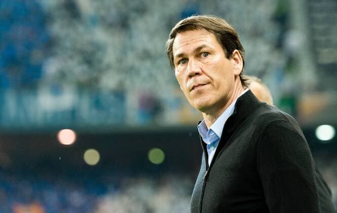 03.05.2018, Red Bull Arena, Salzburg, AUT, UEFA EL, FC Salzburg vs Olympique Marseille, Halbfinale, Rueckspiel, im Bild Trainer Rudi Garcia (Olympique Marseille) during the UEFA Europa League Semifinal, 2nd Leg Match between FC Salzburg and Olympique Marseille at the Red Bull Arena in Salzburg, Austria on 2018 05 03. Salzburg
