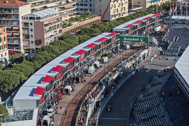 Blick auf die Boxenanlage, Grosser Preis von Monaco 2018, Rennen, Motorsport, Formel 1, 24.05.2018, Grosser Preis von Monaco 2018, Rennen, Motorsport, Formel 1, 24.05.2018 Monte Carlo Copyright: xIllman Eibner-Pressefotox EP_ANS