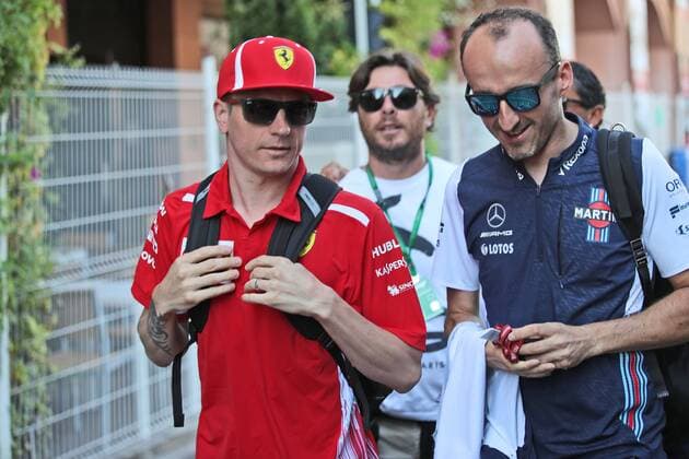 Kimi Raikkoenen (Scuderia Ferrari) mit Robert Kubica, Grosser Preis von Monaco 2018, Rennen, Motorsport, Formel 1, 24.05.2018, Grosser Preis von Monaco 2018, Rennen, Motorsport, Formel 1, 24.05.2018 Monte Carlo Copyright: xIllman Eibner-Pressefotox EP_ANS