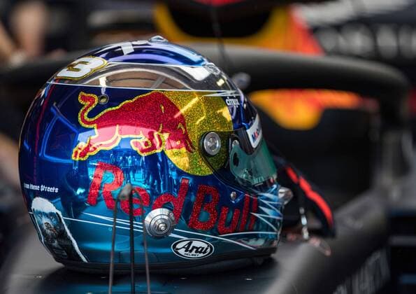 Formel 1, GP Monaco Helm von Daniel Ricciardo (Aston Martin Red Bull Racing), Grosser Preis von Monaco 2018, Rennen, Motorsport, Formel 1, 26.05.2018, Grosser Preis von Monaco 2018, Rennen, Motorsport, Formel 1, 26.05.2018 Monte Carlo Copyright: xIllman Eibner-Pressefotox EP_Illmann