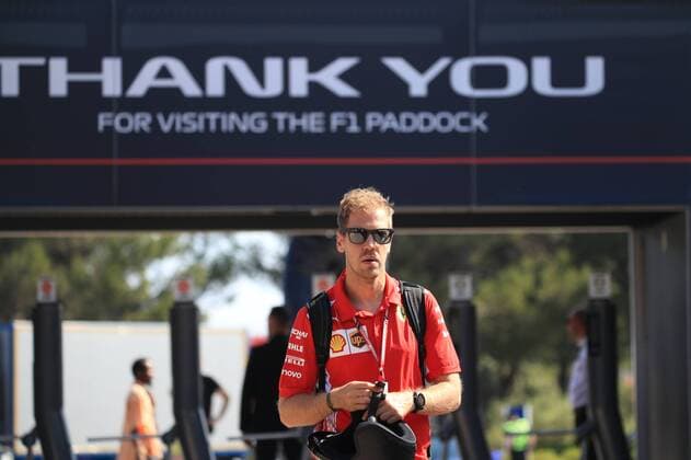 Sebastian Vettel (Scuderia Ferrari) kommt an die Strecke, Grosser Preis von Frankreich 2018, Rennen, Motorsport, Formel 1, 21.06.2018, Grosser Preis von Frankreich 2018, Rennen, Motorsport, Formel 1, 21.06.2018 Le Castellet Copyright: xIllman Eibner-Pressefotox EP_eer