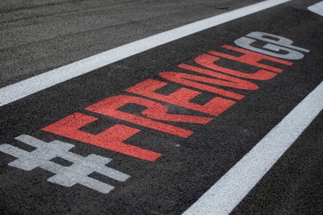Schriftzug auf dem Asphalt French GP, Grosser Preis von Frankreich 2018, Rennen, Motorsport, Formel 1, 21.06.2018, Grosser Preis von Frankreich 2018, Rennen, Motorsport, Formel 1, 21.06.2018 Le Castellet Copyright: xIllman Eibner-Pressefotox EP_eer