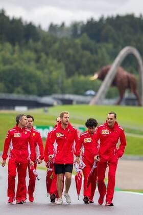 28.06.2018, Red Bull Ring, Spielberg, AUT, FIA, Formel 1, Grosser Preis von Oesterreich, Vorberichte, im Bild Sebastian Vettel (GER, Scuderia Ferrari) German Formula One driver Sebastian Vettel of Scuderia Ferrari during preparations of the Austrian FIA Formula One Grand Prix at the Red Bull Ring in Spielberg, France on 2018 06 28. Spielberg