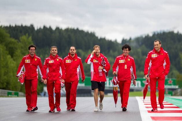 28.06.2018, Red Bull Ring, Spielberg, AUT, FIA, Formel 1, Grosser Preis von Oesterreich, Vorberichte, im Bild Sebastian Vettel (GER, Scuderia Ferrari) German Formula One driver Sebastian Vettel of Scuderia Ferrari during preparations of the Austrian FIA Formula One Grand Prix at the Red Bull Ring in Spielberg, France on 2018 06 28. Spielberg