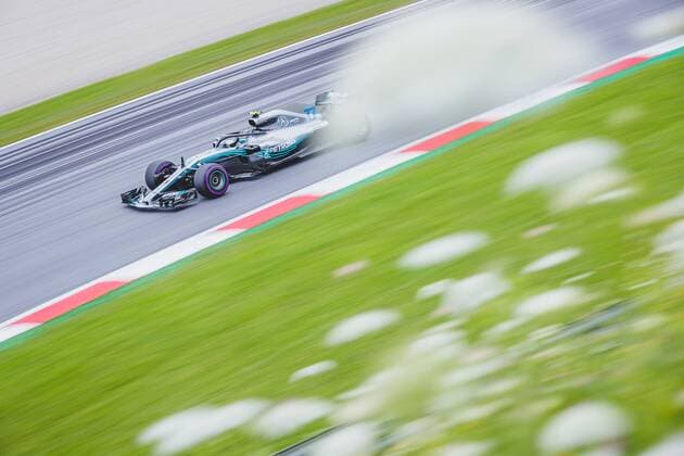 30.06.2018, Red Bull Ring, Spielberg, AUT, FIA, Formel 1, Grosser Preis von Oesterreich, Training, im Bild Valtteri Bottas (FIN, Mercedes) Finnish Formula One driver Valtteri Bottas of Mercedes during training of the Austrian FIA Formula One Grand Prix at the Red Bull Ring in Spielberg, Spielberg
