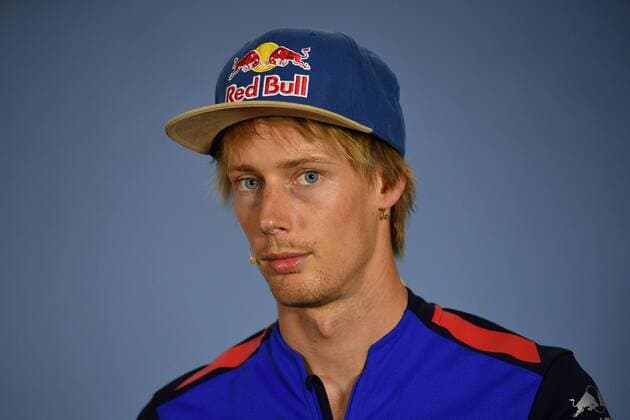 Brendon HARTLEY (GBR (Scuderia Toro Rosso), Aktion,Einzelbild,angeschnittenes Einzelmotiv,Portraet,Portrait,Porträt, Gestik, Pressekonferenz. Formel 1:GP von DeutschlandDeutschland,Hockenheimring,Saison 2018,am 19.07.2018.