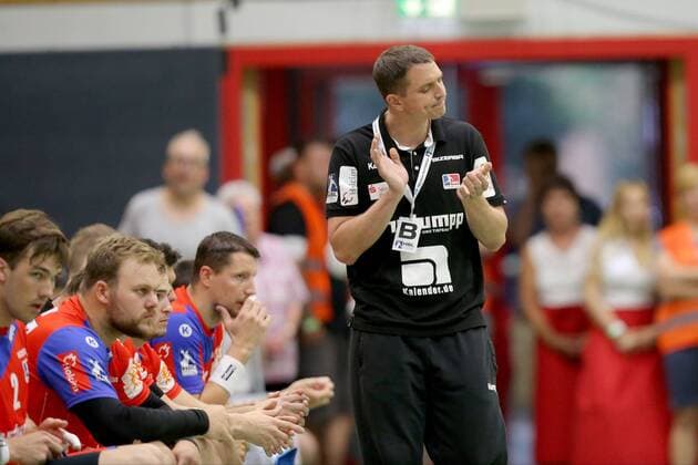 Trainer Jens Buerkle ( HBW Balingen ), HBW Balingen vs. Fuechse Berlin, Handball, Esslinger Marktplatztunier 2018, Handball, 20.07.2018, HBW Balingen vs. Fuechse Berlin, Handball, Esslinger Marktplatztunier 2018, Handball, 20.07.2018 Altach Copyright: xLangerx xEibner-Pressefotox EP_HLR