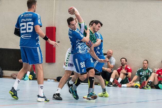 Tobias Schroeter (Vfl Gummerbach 02), Ivan Sliskovic (Frisch Auf Goeppinen 19), Frisch AUF! Goeppingen vs VfL Gummersbach , 53. Esslinger Marktplatzturnier, Reichstadt-Pokal 2018, Handballl, DKB, Herren, 1.Bundesliga, Saison 18 19, GER, 21.07.2018, Frisch AUF! Goeppingen vs VfL Gummersbach , 53. Esslinger Marktplatzturnier, Reichstadt-Pokal 2018, Handballl, DKB, Herren, 1.Bundesliga, Saison 18 19, GER, 21.07.2018 Esslingen Copyright: xEIBNER WolfgangxFrankx EP_WFK