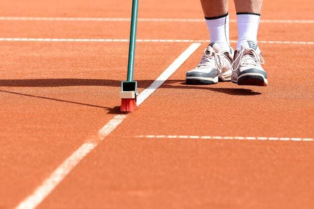 Platzpflege in der Spieluterbrechung, 21 Boso Ladies Open, Tennis, ITF, Achtelfinale, 2018, 09.08.2018, 21 Boso Ladies Open, Tennis, ITF, Achtelfinale, 2018, 09.08.2018 Hechingen Copyright: xLangerx xEibner-Pressefotox EP_HLR