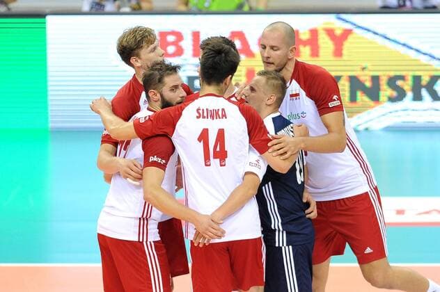 2018.08.24 Krakow Siatkowka mezczyzn , XVI Memorial Huberta Jerzego Wagnera Krakow 2018 Polska - Kanada N z reprezentacja Polski, radosc, Jakub Kochanowski , Grzegorz Lomacz, Aleksander Sliwka, Damian Wojtaszek, Bartosz Kurek Foto Krzysztof Porebski PressFocus 2018.08.24 Krakow Volleyball , 16th Wagner Memorial Polska - Kanada reprezentacja Polski, radosc, Jakub Kochanowski , Grzegorz Lomacz, Aleksander Sliwka, Damian Wojtaszek, Bartosz Kurek Credit: Krzysztof Porebski PressFocus NEWSPIX.PL --- Newspix.pl 20180824PF_KP030