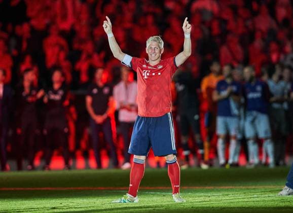 FC Bayern Munich - Chicago Fire Soccer, Munich, August 28, 2018 Bastian SCHWEINSTEIGER, FCB 31 celebration FC BAYERN MUNICH - CHICAGO FIRE farewell game Bastian Schweinsteiger, FCB legend 1.German Football League , Munich, August 28, 2018, Season 2018 2019, matchday x, FCB, Photographer: Peter Schatz MAGICS