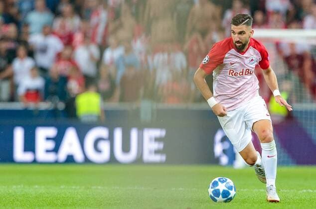 29.08.2018, Red Bull Arena, Salzburg, AUT, UEFA CL, FC Salzburg vs Roter Stern Belgrad, Qualifikation, Rueckspiel, im Bild Munas Dabbur (Salzburg) during the UEFA Champions League Qualification, 2nd Leg Match between FC Salzburg and Red Star Belgrade at the Red Bull Arena in Salzburg, Austria on 2018 08 29. Salzburg
