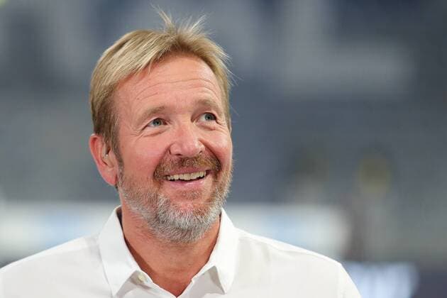 Martin Schwalb (Experte, Sky TV, Fernsehen), Einzelbild, Aktion, Action, Porträt, Portrait, Freude, freundlich, fröhlich, strahlend, optimistisch, Handball, DKB Bundesliga, Rhein-Neckar Löwen - MT Melsungen,